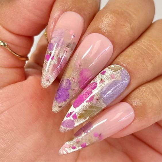 Dried Flower Nail Art 4