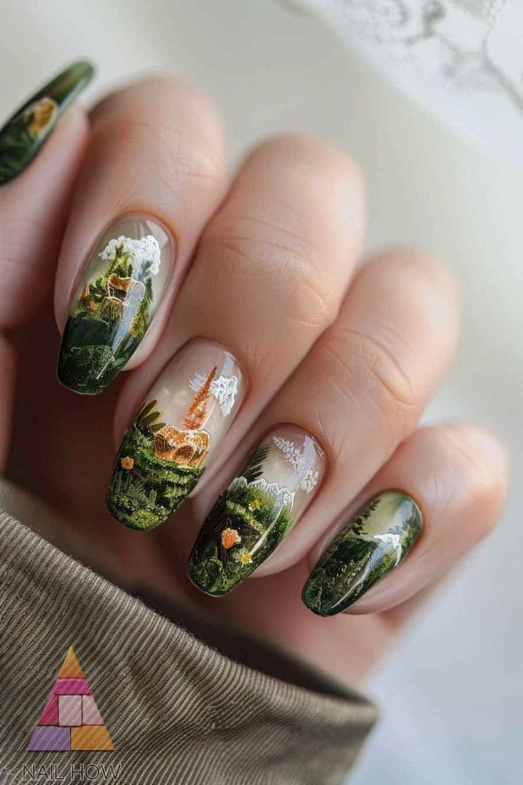 Forest Nail Art 2