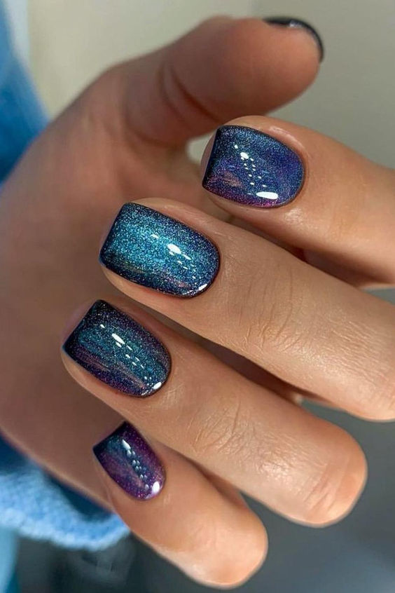 Galaxy Glitter Nails 7