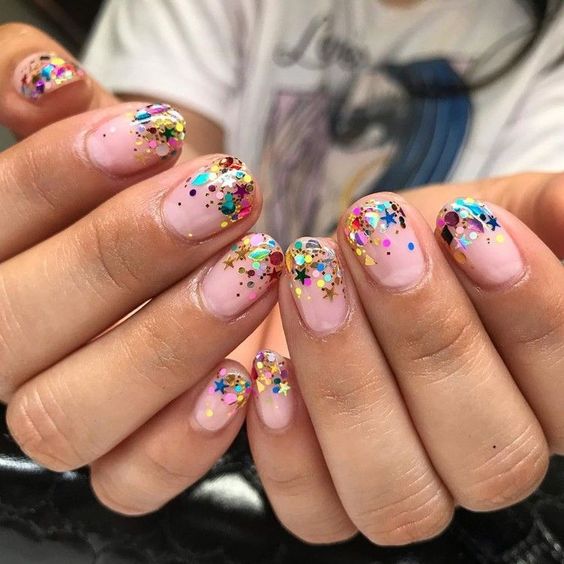 Glitter Confetti Nails 2