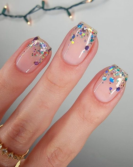 Glitter Confetti Nails 6