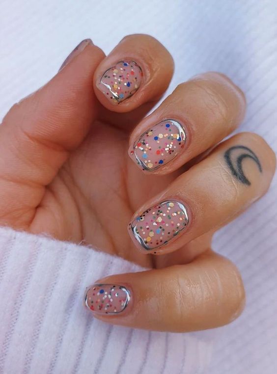 Glitter Confetti Nails 7