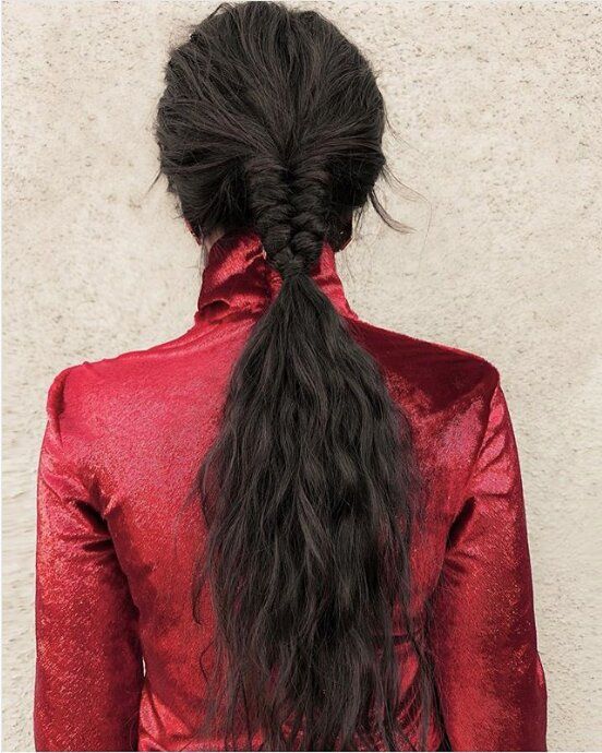 Half Braided Low Ponytail 5