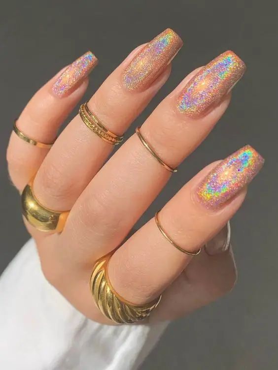 Holographic Glitter Nail Ideas 1