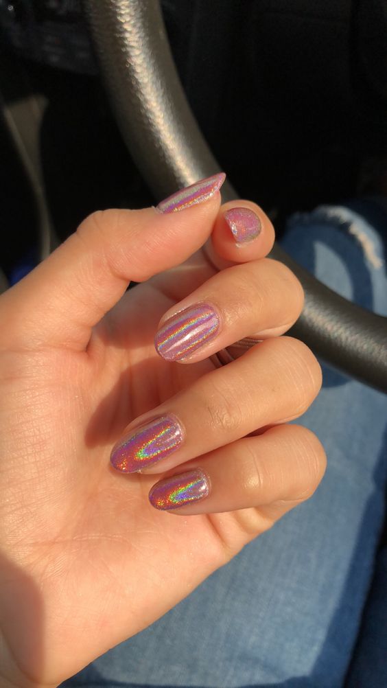 Holographic Glitter Nail Ideas 4