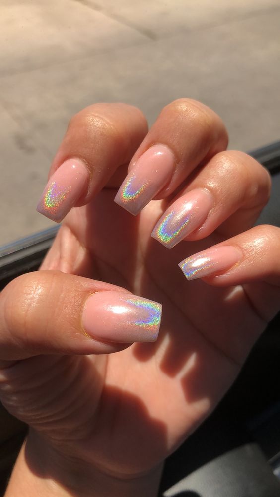 Holographic Glitter Nail Ideas 5