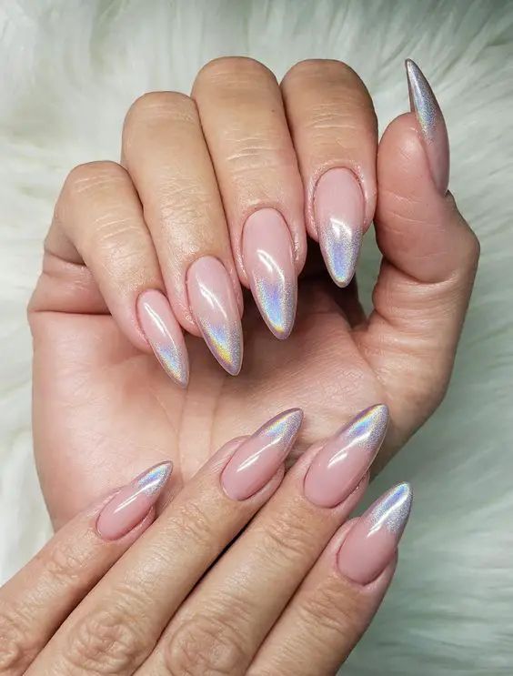 Holographic Glitter Nail Ideas 6