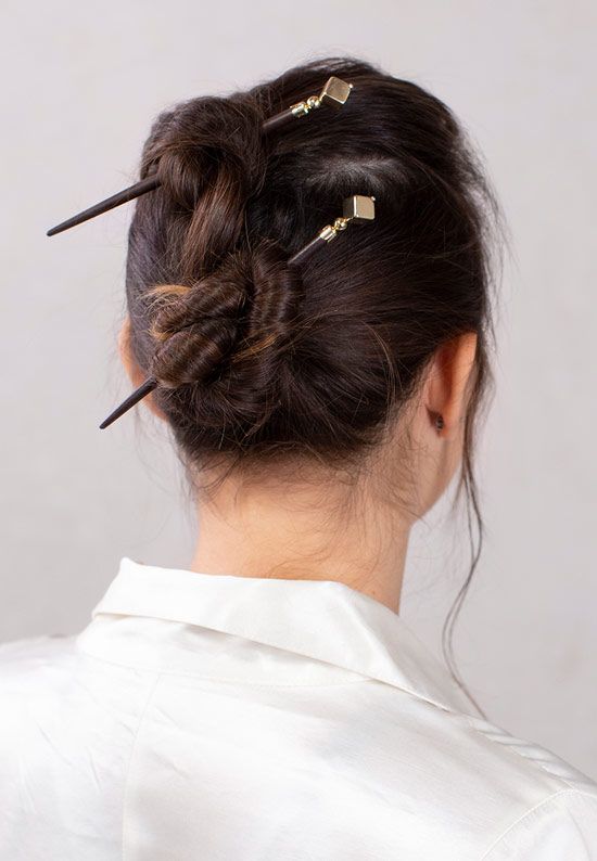 Knot Bun With Hair Stick 1