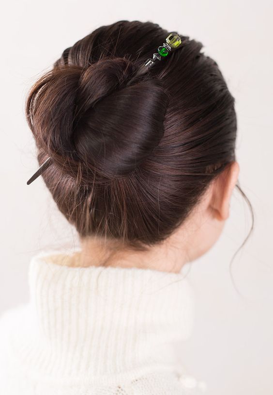 Knot Bun With Hair Stick 2