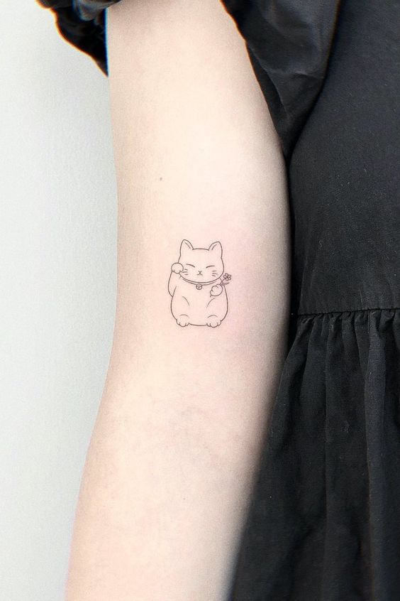 Lucky Cat Tattoo Ideas 1