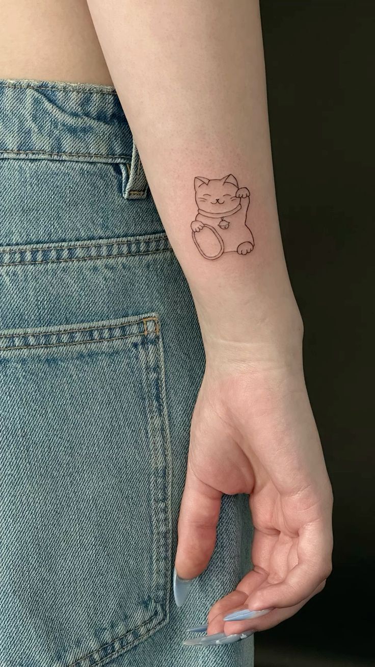 Lucky Cat Tattoo Ideas 5