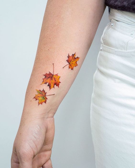 Maple Leaf Tattoos 6