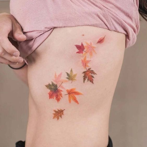 Maple Leaf Tattoos 7