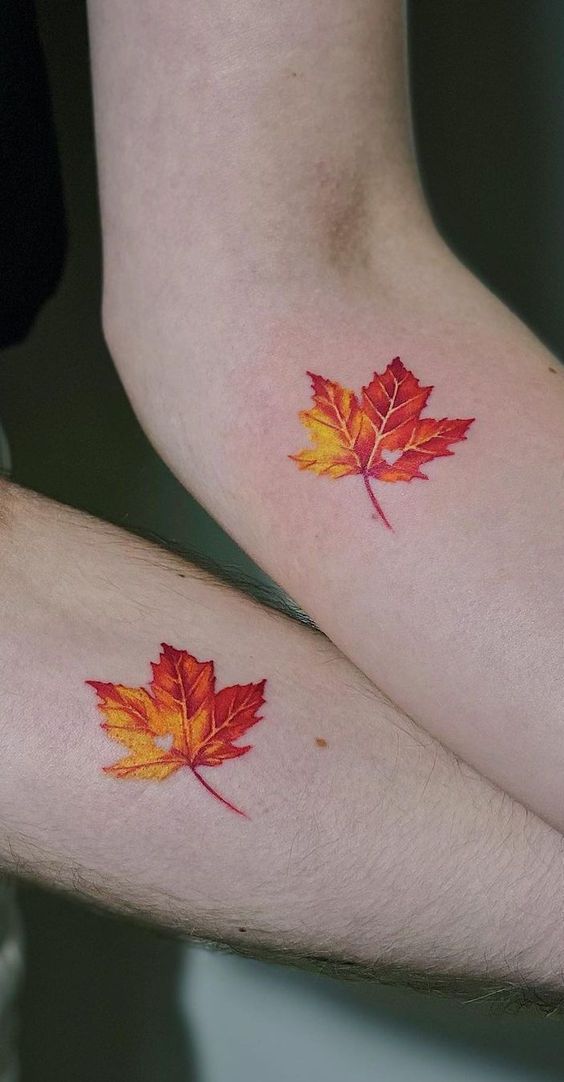 Maple Leaf Tattoos 8