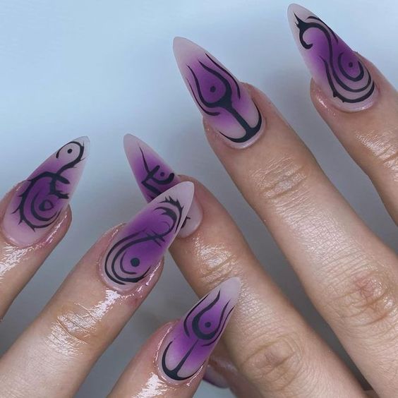 Matte Aura Nail Designs 2