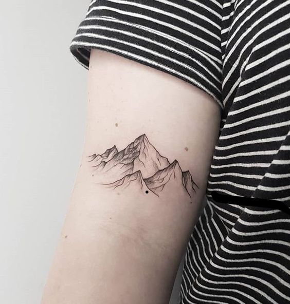 Mountain Silhouette Tattoo 1