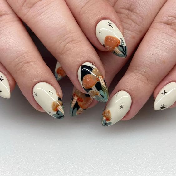 Mushroom Nail Art 1