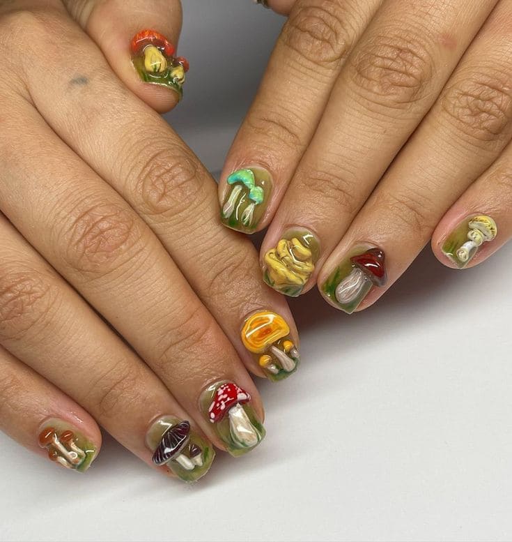 Mushroom Nail Art 2