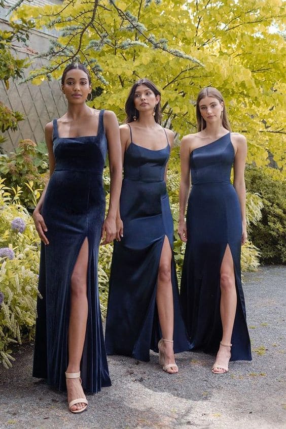 Navy Blue for Bridesmaid Dresses 1