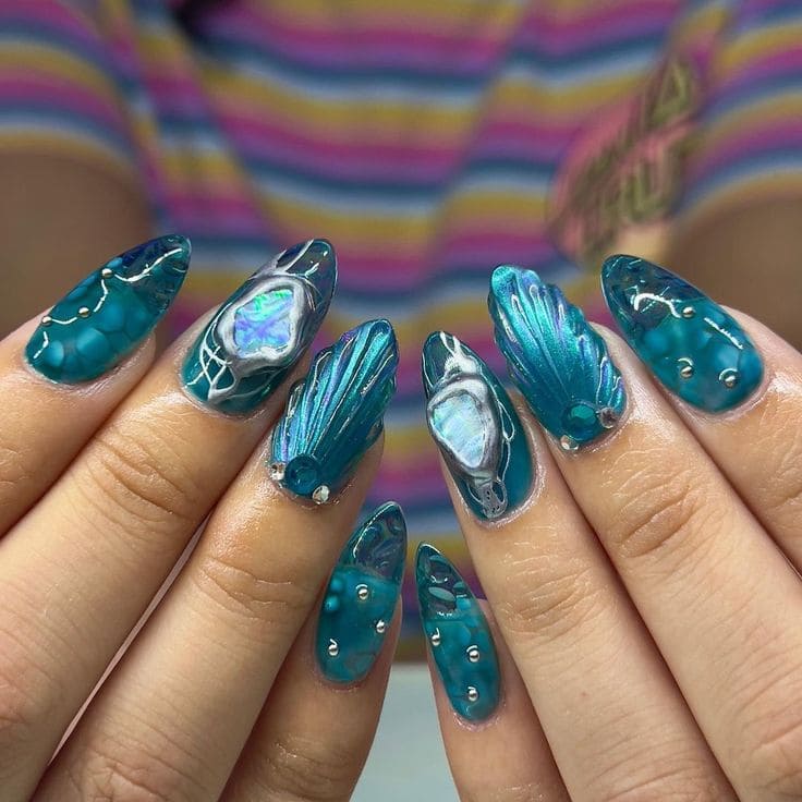 Ocean Theme Nails 2