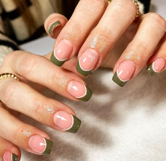 Olive Green Manicure 1