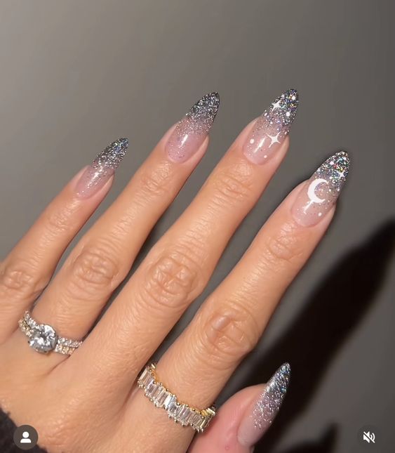 Ombre Glitter Fade Manicure 7