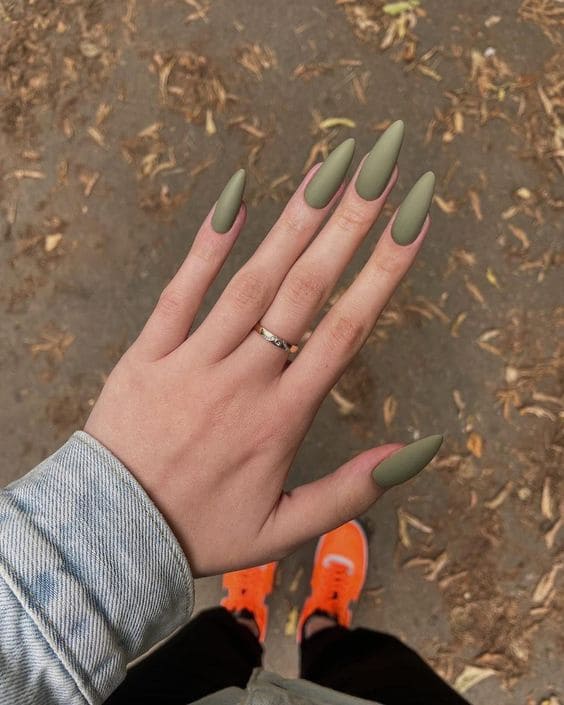 One Tone Matte Fall Manicure 4