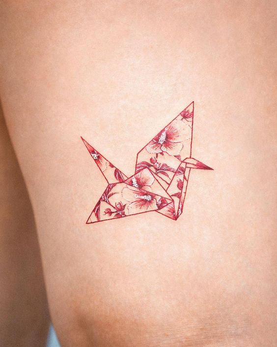 Origami Crane Tattoos 3