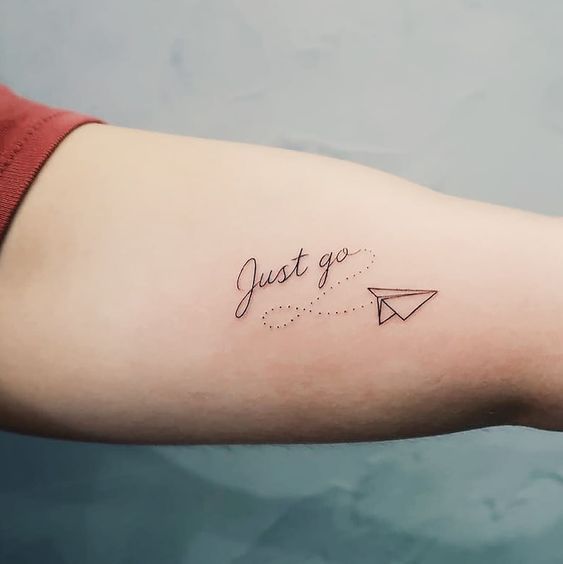 Paper Plane Tattoo Designs 1