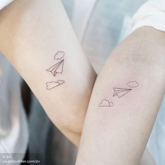 Paper Plane Tattoo Designs 3