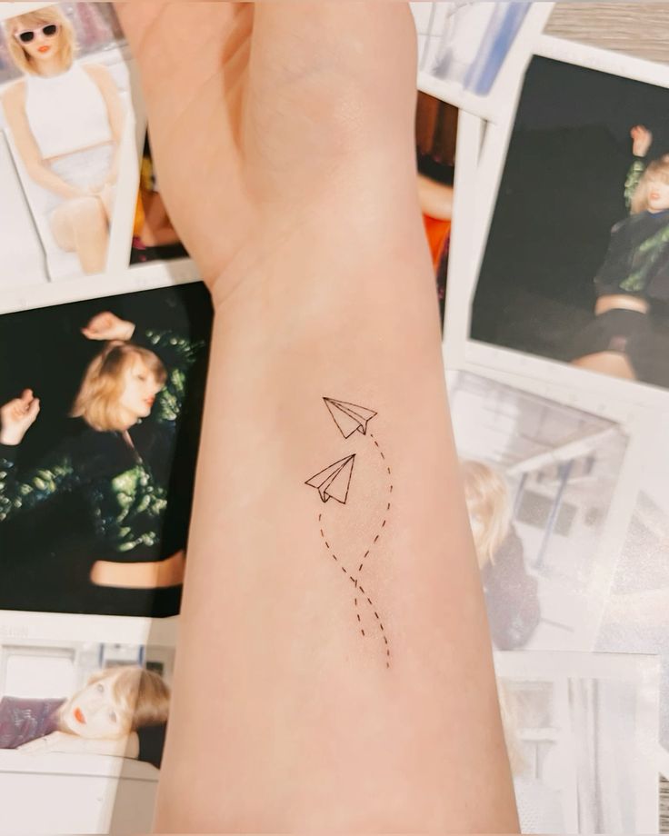 Paper Plane Tattoo Designs 6