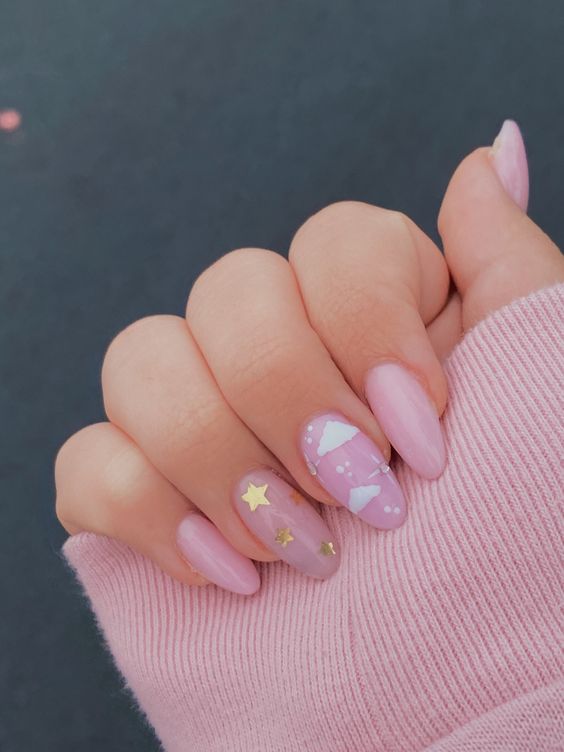 Pastel Cloud Nail Art 4