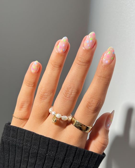 Pastel Confetti Nails 6