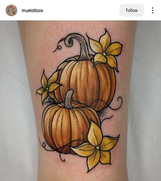 Pumpkin Fall Tattoos 6