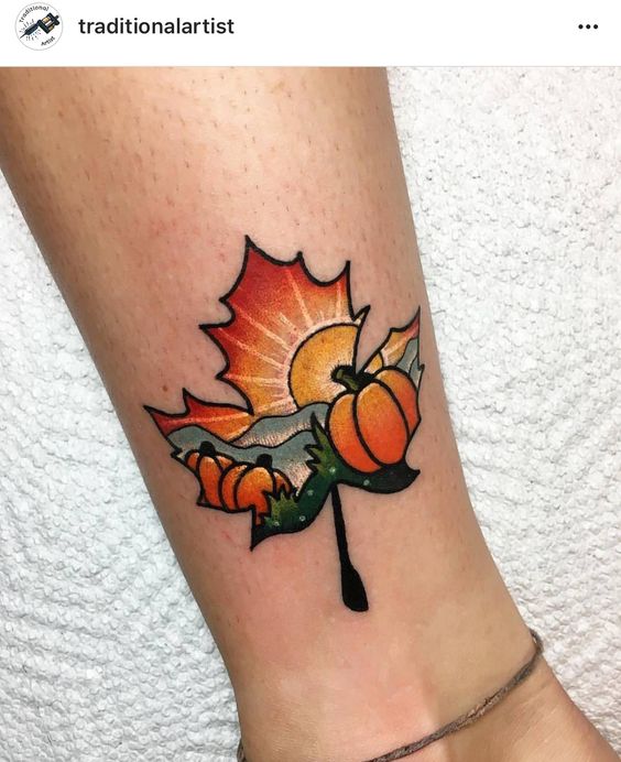 Pumpkin Fall Tattoos 8