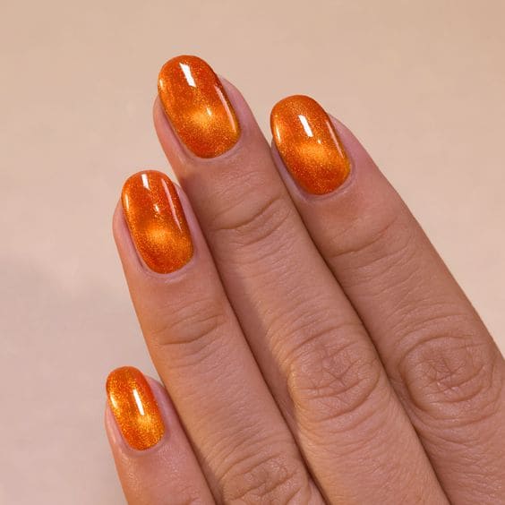 Shimmer Amber Autumn Nail Designs 4