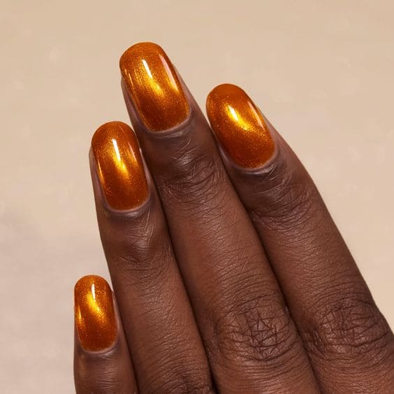 Shimmer Amber Autumn Nail Designs 6