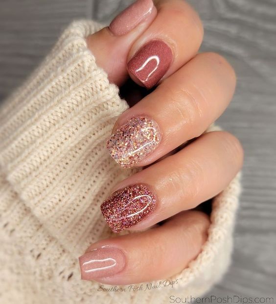 Shimmer Short Fall Nail Ideas 2