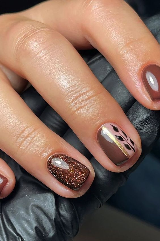 Shimmer Short Fall Nail Ideas 6