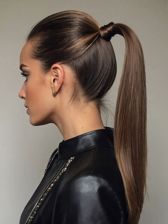 Sleek Straight Ponytail 4