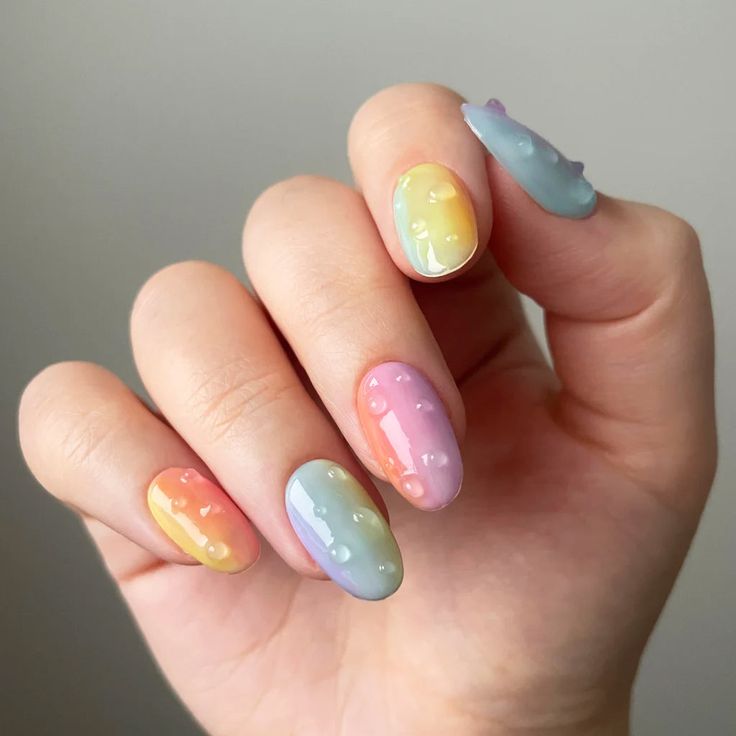 Soft Chrome Pastel Nails 7