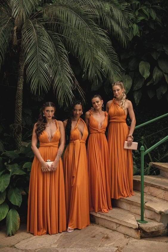 Sunset Orange Gowns 4