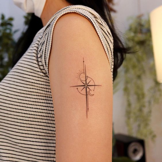 Tiny Compass Tattoo 1