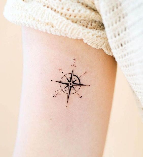 Tiny Compass Tattoo 3