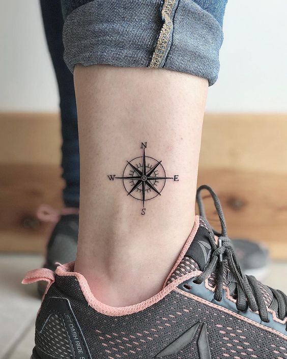 Tiny Compass Tattoo 6