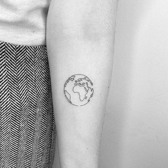 Tiny Globe Tattoos 1