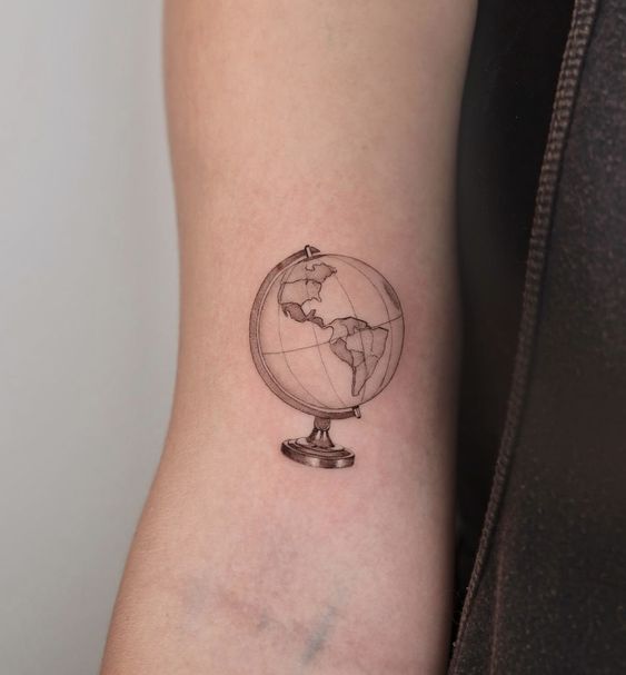 Tiny Globe Tattoos 3