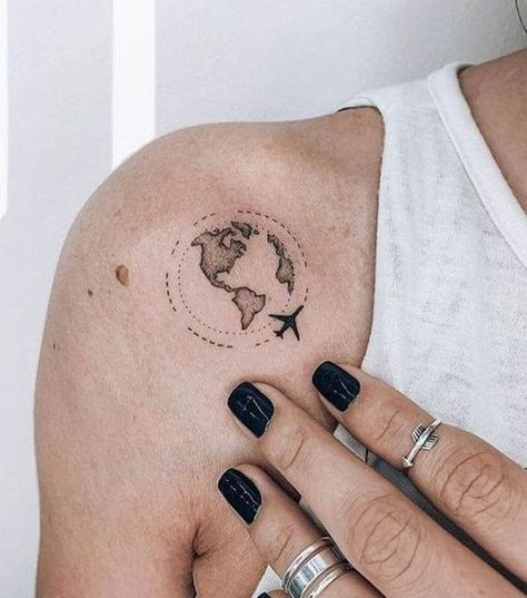 Tiny Globe Tattoos 4