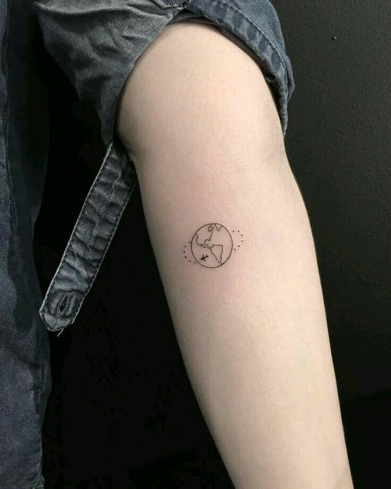 Tiny Globe Tattoos 5