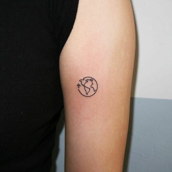 Tiny Globe Tattoos 6